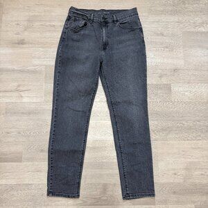 MOTT & BOW‎ MOM ALLEN Washed Black Denim High Rise Stretch Jeans 32x28